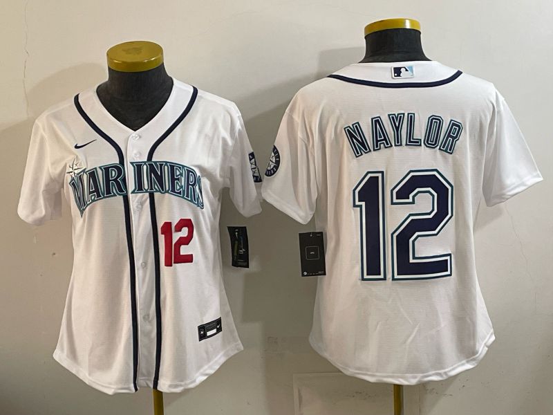 Youth Seattle Mariners #12 Naylor White Game 2026 Nike MLB Jersey style 04